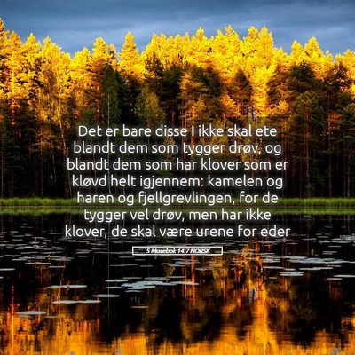 Picture 05 - 5 Mosebok 14:7 NORSK - Det er bare disse I ikke skal ete blandt dem som - Bible Verse Picture