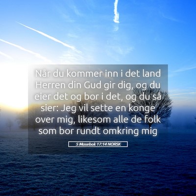 Picture 05 - 5 Mosebok 17:14 NORSK - Når du kommer inn i det land Herren din Gud gir - Bible Verse Picture