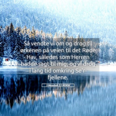Picture 05 - 5 Mosebok 2:1 NORSK - Så vendte vi om og drog til ørkenen på veien - Bible Verse Picture