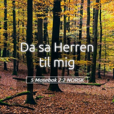 Picture 05 - 5 Mosebok 2:2 NORSK - Da sa Herren til - Bible Verse Picture