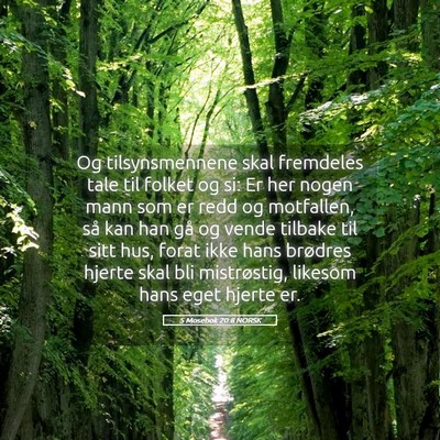 Picture 05 - 5 Mosebok 20:8 NORSK - Og tilsynsmennene skal fremdeles tale til folket - Bible Verse Picture