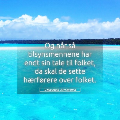 Picture 05 - 5 Mosebok 20:9 NORSK - Og når så tilsynsmennene har endt sin tale til - Bible Verse Picture