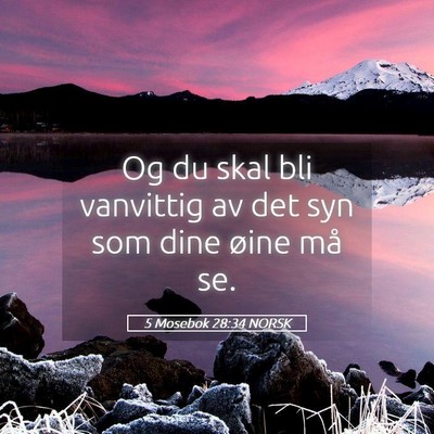 Picture 05 - 5 Mosebok 28:34 NORSK - Og du skal bli vanvittig av det syn som dine - Bible Verse Picture