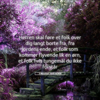 Picture 05 - 5 Mosebok 28:49 NORSK - Herren skal føre et folk over dig langt borte - Bible Verse Picture