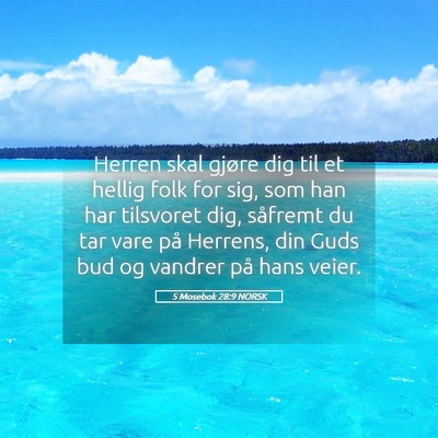 Picture 05 - 5 Mosebok 28:9 NORSK - Herren skal gjøre dig til et hellig folk for - Bible Verse Picture
