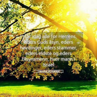 Picture 05 - 5 Mosebok 29:10 NORSK - I står idag alle for Herrens, eders Guds åsyn, - Bible Verse Picture