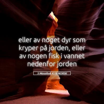 Picture 05 - 5 Mosebok 4:18 NORSK - eller av noget dyr som kryper på jorden, eller - Bible Verse Picture