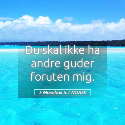 Picture 05 - 5 Mosebok 5:7 NORSK - Du skal ikke ha andre guder foruten - Bible Verse Picture