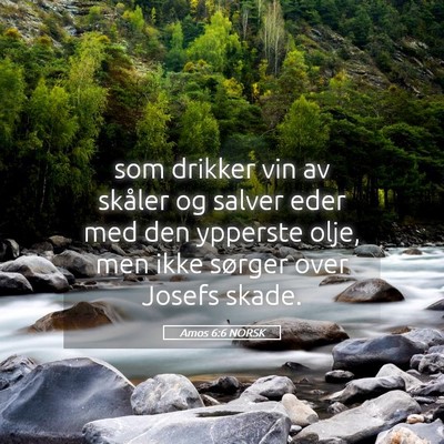 Picture 05 - Amos 6:6 NORSK - som drikker vin av skåler og salver eder med den - Bible Verse Picture
