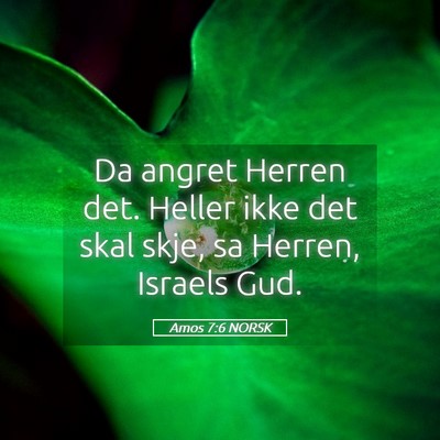 Picture 05 - Amos 7:6 NORSK - Da angret Herren det. Heller ikke det skal skje, - Bible Verse Picture