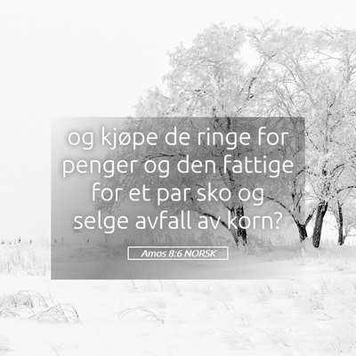 Picture 05 - Amos 8:6 NORSK - og kjøpe de ringe for penger og den fattige for - Bible Verse Picture