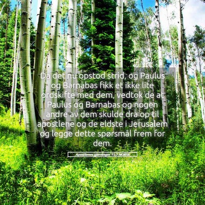 Picture 05 - Apostlenes gjerninger 15:2 NORSK - Da det nu opstod strid, og Paulus og Barnabas - Bible Verse Picture