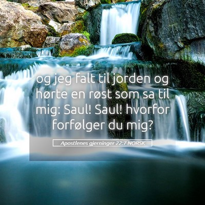 Picture 05 - Apostlenes gjerninger 22:7 NORSK - og jeg falt til jorden og hørte en røst som sa - Bible Verse Picture