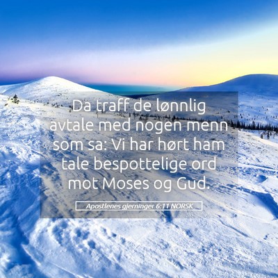 Picture 05 - Apostlenes gjerninger 6:11 NORSK - Da traff de lønnlig avtale med nogen menn som - Bible Verse Picture