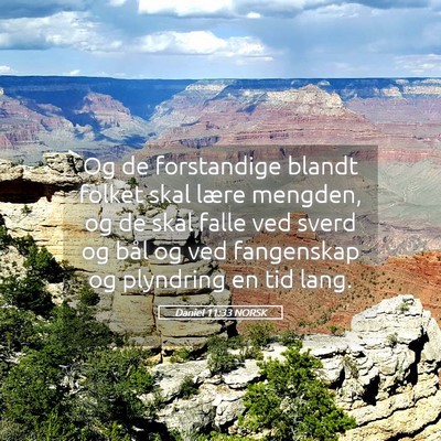 Picture 05 - Daniel 11:33 NORSK - Og de forstandige blandt folket skal lære - Bible Verse Picture