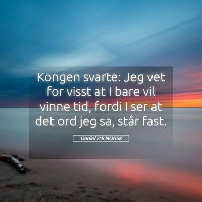 Picture 05 - Daniel 2:8 NORSK - Kongen svarte: Jeg vet for visst at I bare vil - Bible Verse Picture