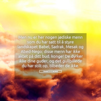 Picture 05 - Daniel 3:12 NORSK - Men nu er her nogen jødiske menn som du har satt - Bible Verse Picture