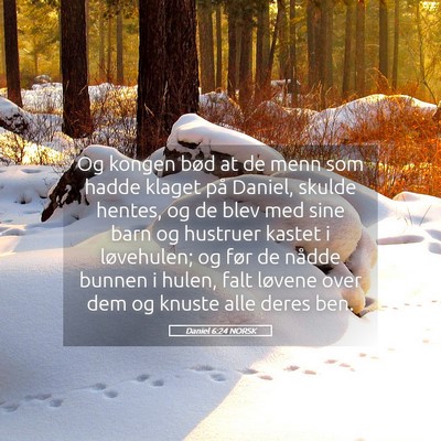 Picture 05 - Daniel 6:24 NORSK - Og kongen bød at de menn som hadde klaget på - Bible Verse Picture