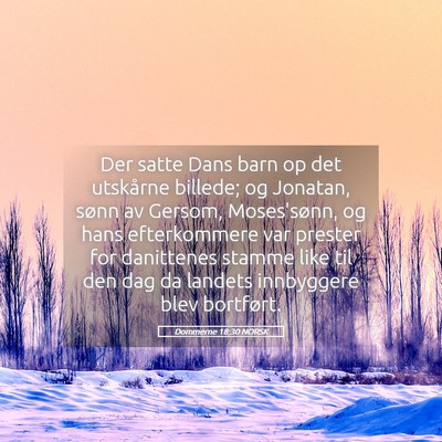 Picture 05 - Dommerne 18:30 NORSK - Der satte Dans barn op det utskårne billede; og - Bible Verse Picture