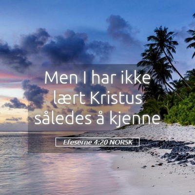 Picture 05 - Efeserne 4:20 NORSK - Men I har ikke lært Kristus således å - Bible Verse Picture