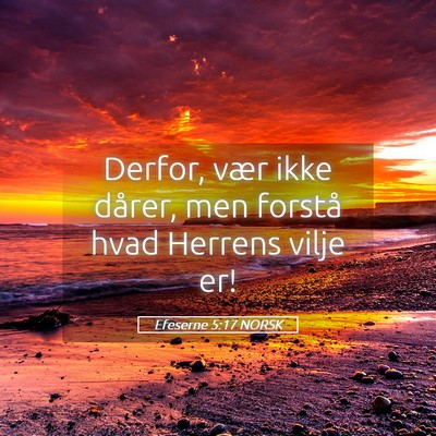 Picture 05 - Efeserne 5:17 NORSK - Derfor, vær ikke dårer, men forstå hvad - Bible Verse Picture