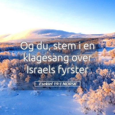Picture 05 - Esekiel 19:1 NORSK - Og du, stem i en klagesang over Israels - Bible Verse Picture
