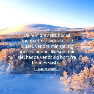 Picture 05 - Esekiel 23:18 NORSK - Da hun drev sitt hor så åpenbart og avdekket - Bible Verse Picture