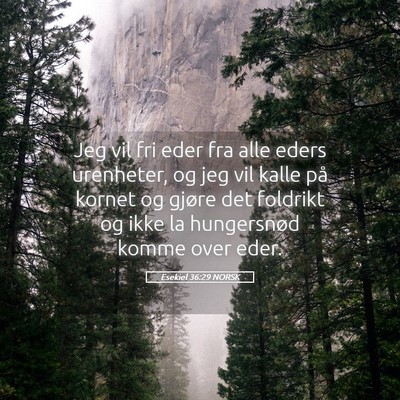 Picture 05 - Esekiel 36:29 NORSK - Jeg vil fri eder fra alle eders urenheter, og jeg - Bible Verse Picture