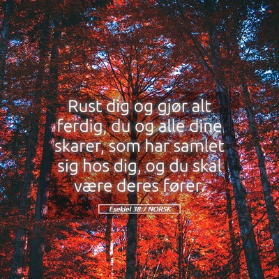 Picture 05 - Esekiel 38:7 NORSK - Rust dig og gjør alt ferdig, du og alle dine - Bible Verse Picture