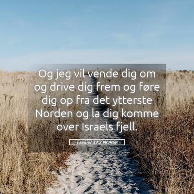 Picture 05 - Esekiel 39:2 NORSK - Og jeg vil vende dig om og drive dig frem og - Bible Verse Picture