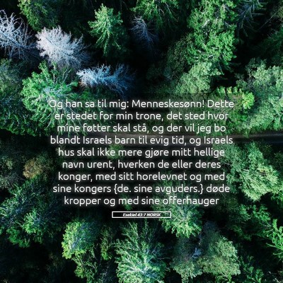 Picture 05 - Esekiel 43:7 NORSK - Og han sa til mig: Menneskesønn! Dette er stedet - Bible Verse Picture