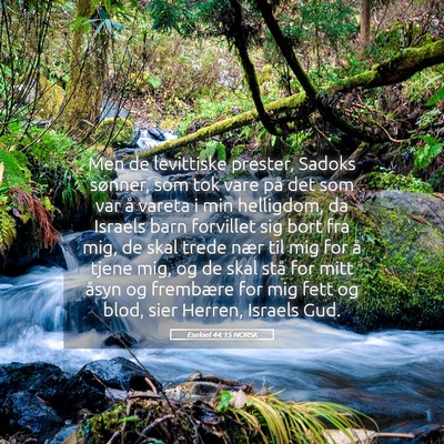 Picture 05 - Esekiel 44:15 NORSK - Men de levittiske prester, Sadoks sønner, som - Bible Verse Picture