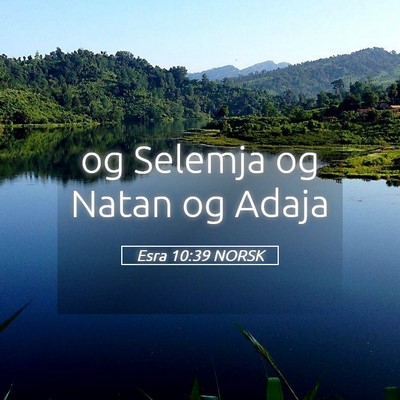 Picture 05 - Esra 10:39 NORSK - og Selemja og Natan og - Bible Verse Picture