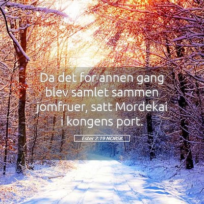Picture 05 - Ester 2:19 NORSK - Da det for annen gang blev samlet sammen - Bible Verse Picture