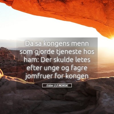 Picture 05 - Ester 2:2 NORSK - Da sa kongens menn som gjorde tjeneste hos ham: - Bible Verse Picture