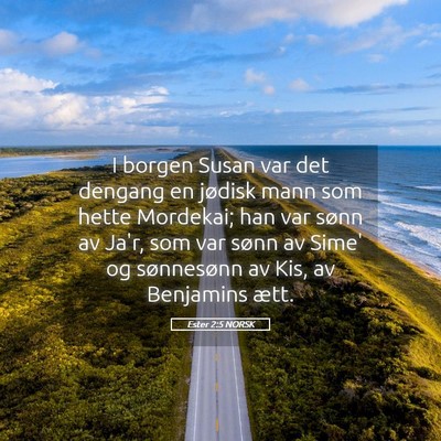 Picture 05 - Ester 2:5 NORSK - I borgen Susan var det dengang en jødisk mann - Bible Verse Picture