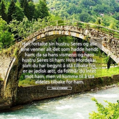 Picture 05 - Ester 6:13 NORSK - Han fortalte sin hustru Seres og alle sine venner - Bible Verse Picture