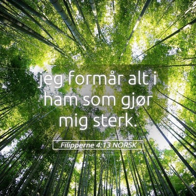 Picture 05 - Filipperne 4:13 NORSK - jeg formår alt i ham som gjør mig - Bible Verse Picture