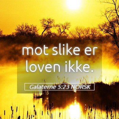 Picture 05 - Galaterne 5:23 NORSK - mot slike er loven - Bible Verse Picture