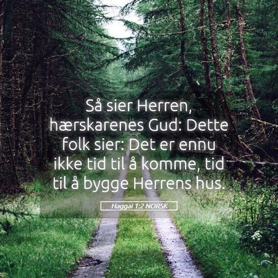 Picture 05 - Haggai 1:2 NORSK - Så sier Herren, hærskarenes Gud: Dette folk - Bible Verse Picture