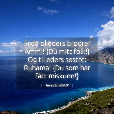 Picture 05 - Hosea 2:1 NORSK - Si da til eders brødre: Ammi! {Du mitt folk!} Og - Bible Verse Picture