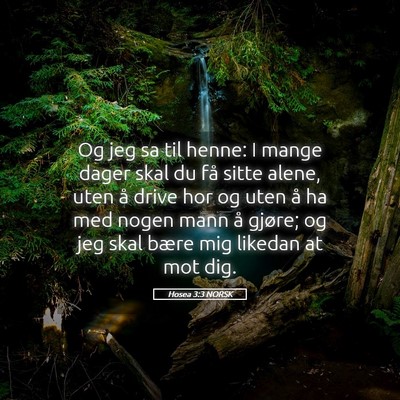 Picture 05 - Hosea 3:3 NORSK - Og jeg sa til henne: I mange dager skal du få - Bible Verse Picture