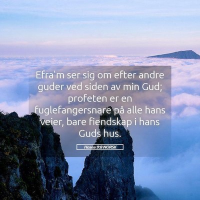 Picture 05 - Hosea 9:8 NORSK - Efra'm ser sig om efter andre guder ved siden av - Bible Verse Picture