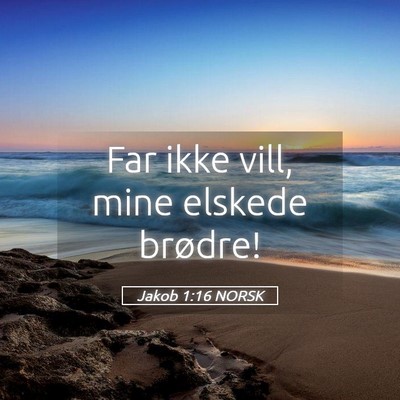 Picture 05 - Jakob 1:16 NORSK - Far ikke vill, mine elskede - Bible Verse Picture