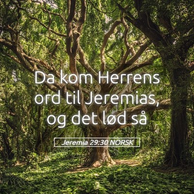 Picture 05 - Jeremia 29:30 NORSK - Da kom Herrens ord til Jeremias, og det lød - Bible Verse Picture