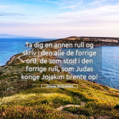 Picture 05 - Jeremia 36:28 NORSK - Ta dig en annen rull og skriv i den alle de - Bible Verse Picture