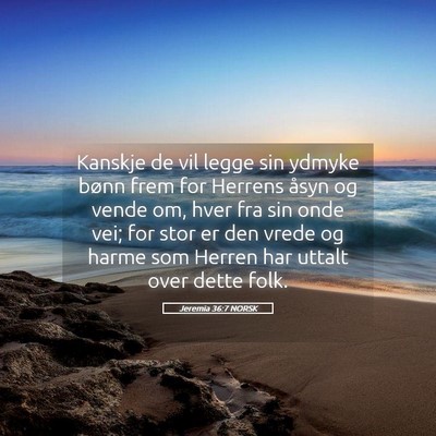 Picture 05 - Jeremia 36:7 NORSK - Kanskje de vil legge sin ydmyke bønn frem for - Bible Verse Picture