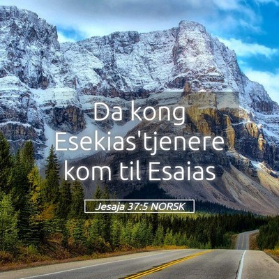 Picture 05 - Jesaja 37:5 NORSK - Da kong Esekias'tjenere kom til - Bible Verse Picture