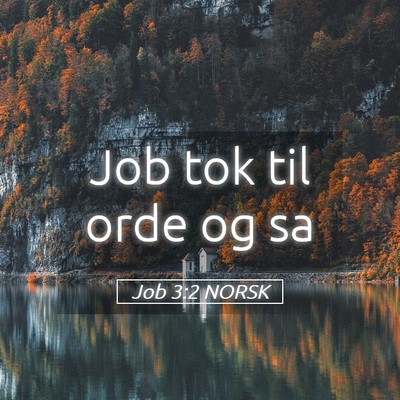 Picture 05 - Job 3:2 NORSK - Job tok til orde og - Bible Verse Picture