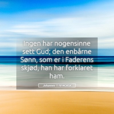 Picture 05 - Johannes 1:18 NORSK - Ingen har nogensinne sett Gud; den enbårne - Bible Verse Picture